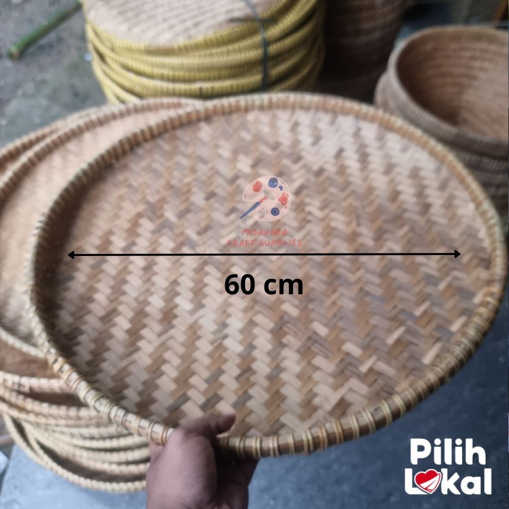 Tampah Bambu Anyam  Nyiru Ukuran Besar 60 Cm Tampah Tumpeng Nasi
