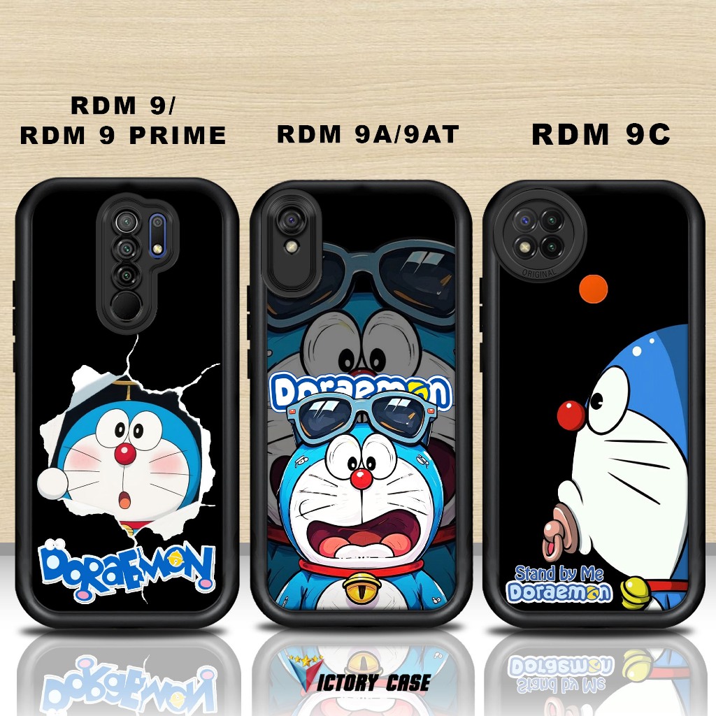 Case Hp Softcase glossy For REDMI 9 9 PRIME 9A 9T 9C DORAEMON silikon Glass Casing Handphone Premium