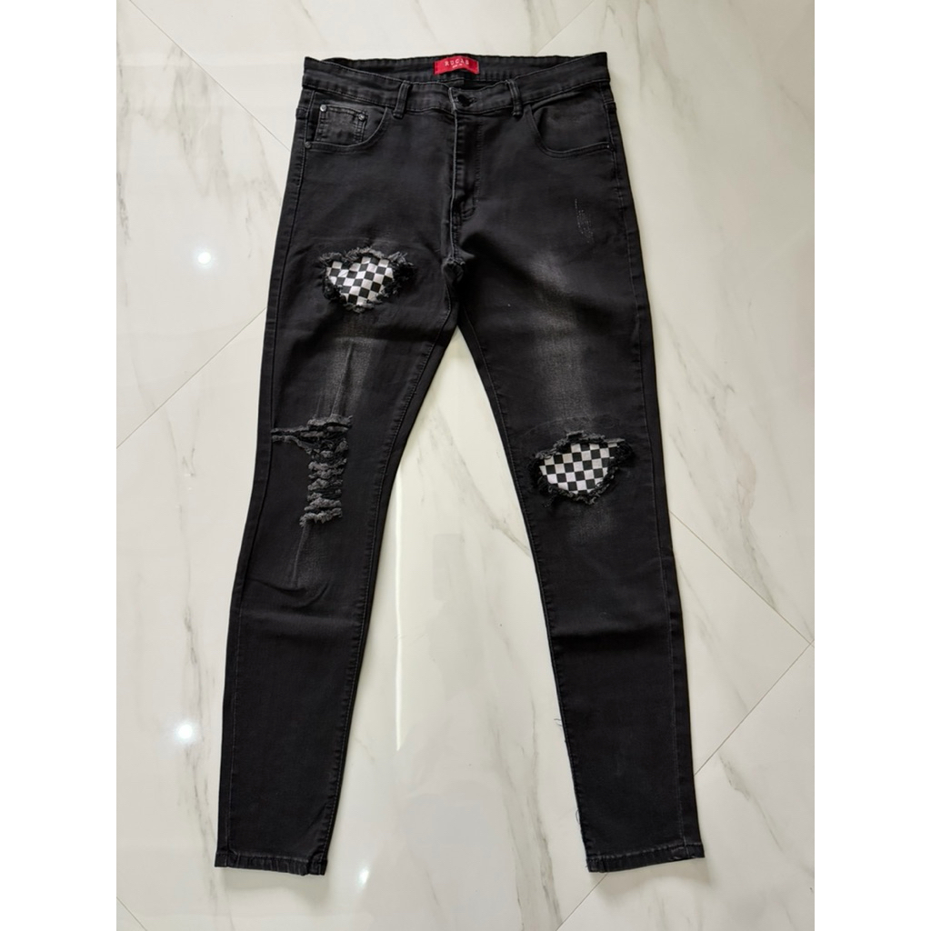 Rucas Season 3 Checkerboard Black Denim