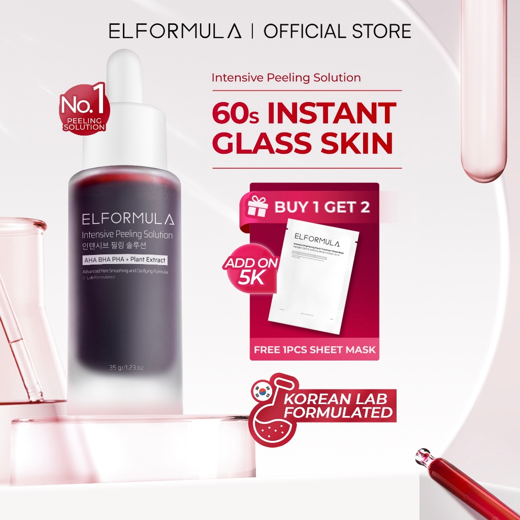 ELFORMULA Intensive Peeling Solution - Peeling Serum Dark Spot Glass Skin Eksfoliasi Wajah Mengangka