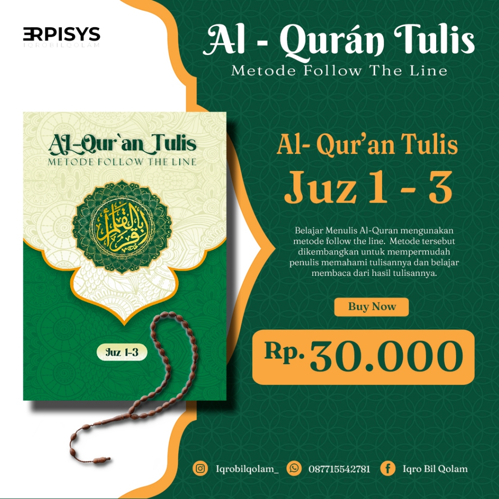Al-Qur’an Tulis 3 Juz Follow The Line | Cara Mudah Belajar Menulis & Menghafal Alquran