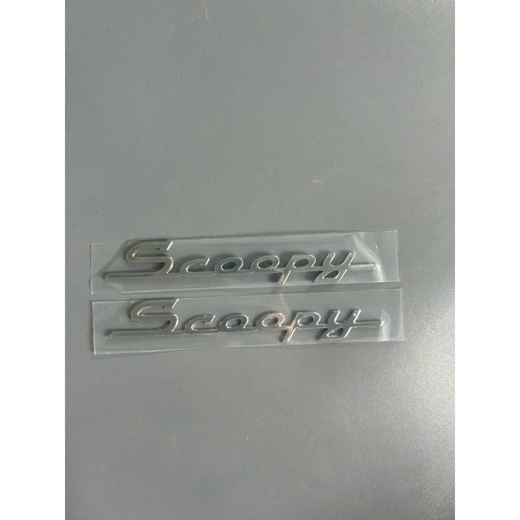 EMBLEM LOGO SCOOPY FI 2013 2014 2015 2016 LATIN CHROM KROM SILVER