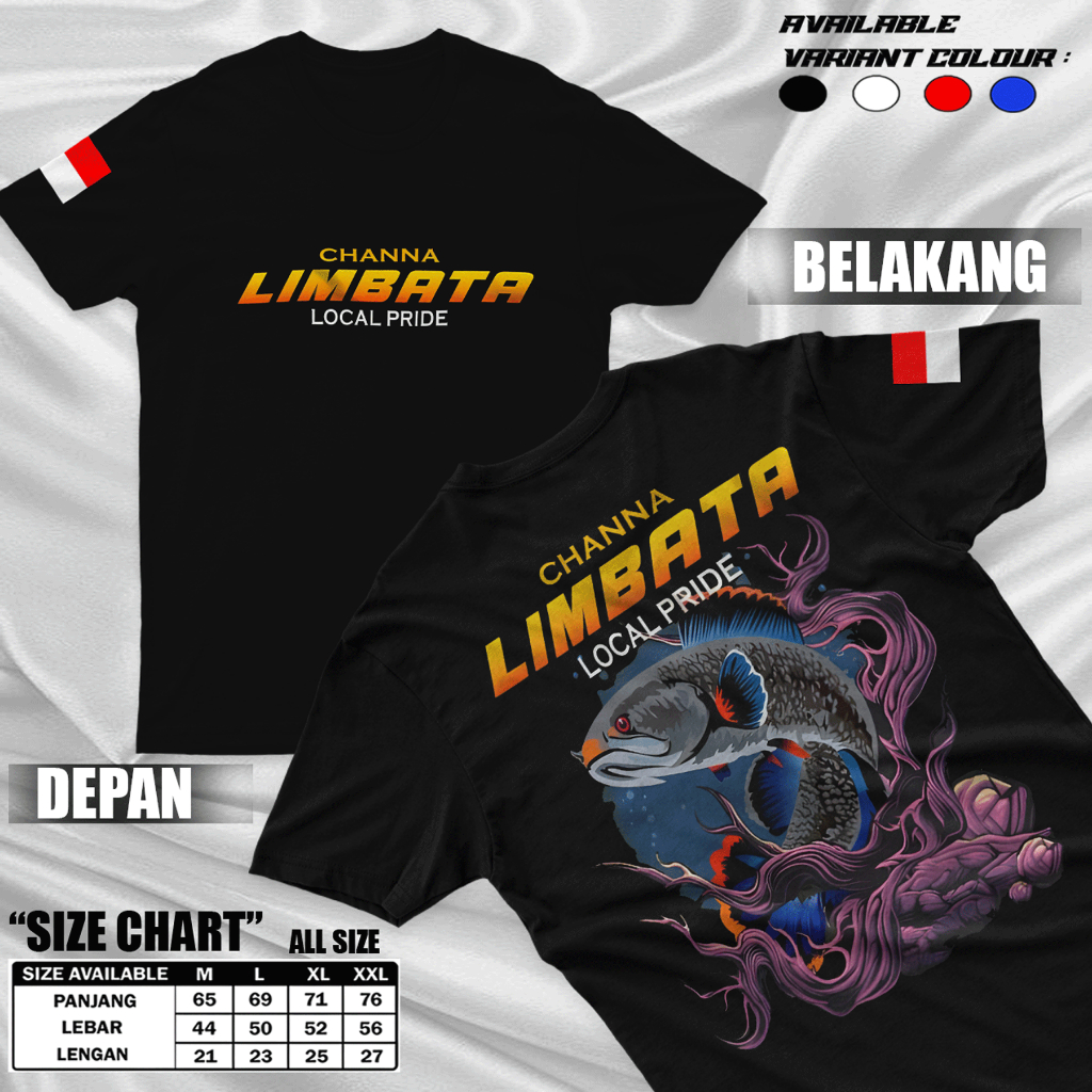 Kaos Channa Limbata Snakehead Local Pride Chana Baju Ikan Hias Fish Predator Aquascaper Mancing Mani