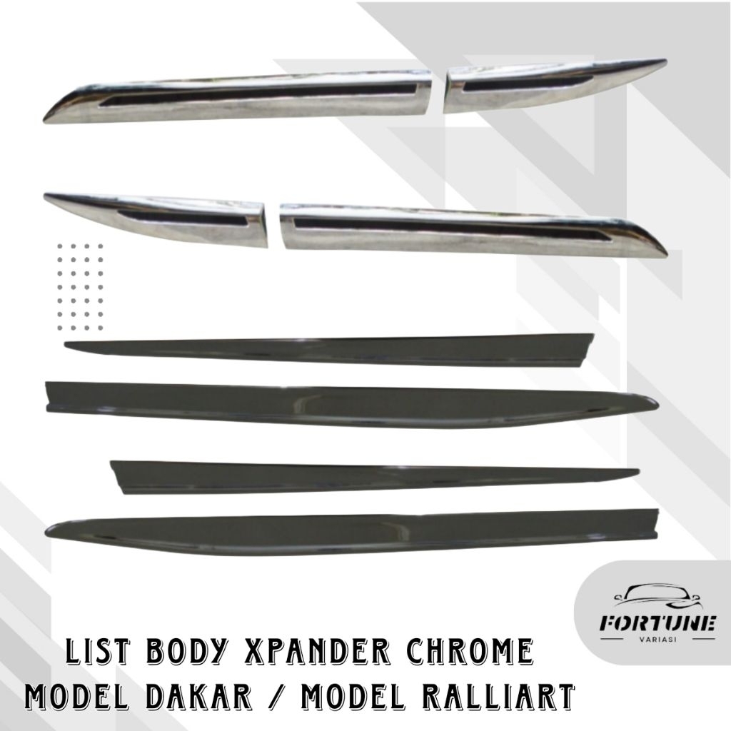 List Body Samping Xpander Model Full Chrome / Chrome List