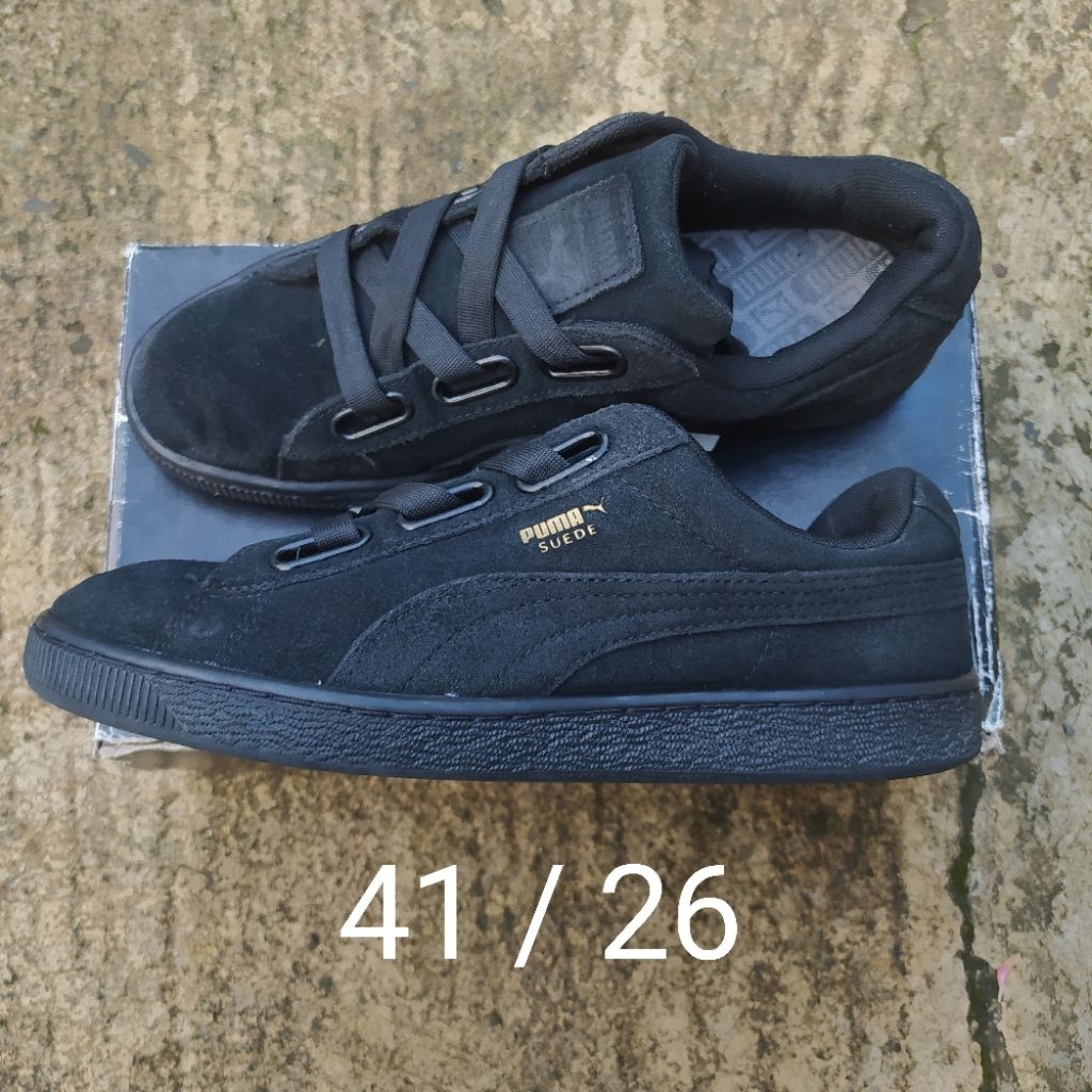 Sepatu Puma Suede Fullblack (second ori)