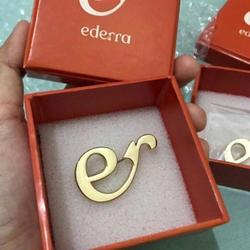 bros Ederra gold plated/ bros VZ peniti custome signature handmade lapis emas Brooch monel/kuningan