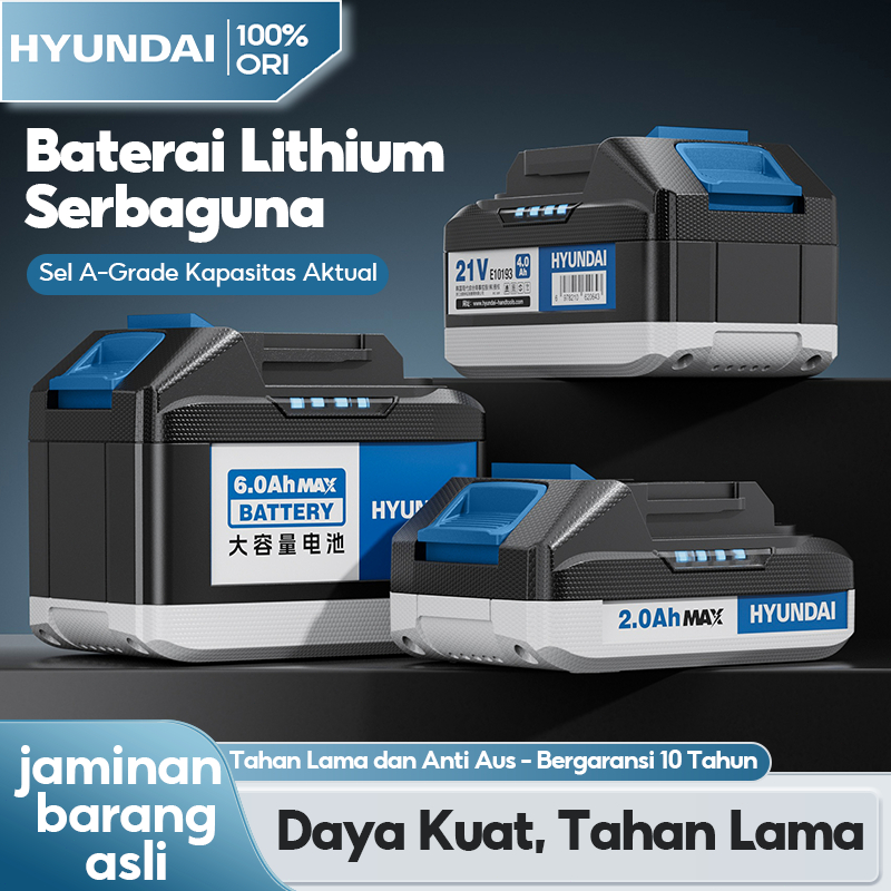 HYUNDAI Baterai Lithium21V Bor Baterai Makita Batre Impact For Lithium Tools Perlindungan Otomatis C