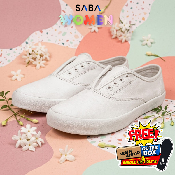 SABA Women Jasmine Off White - Sepatu Wanita | Sepatu Casual Sneaker Original 100% Wanita | Sneakers