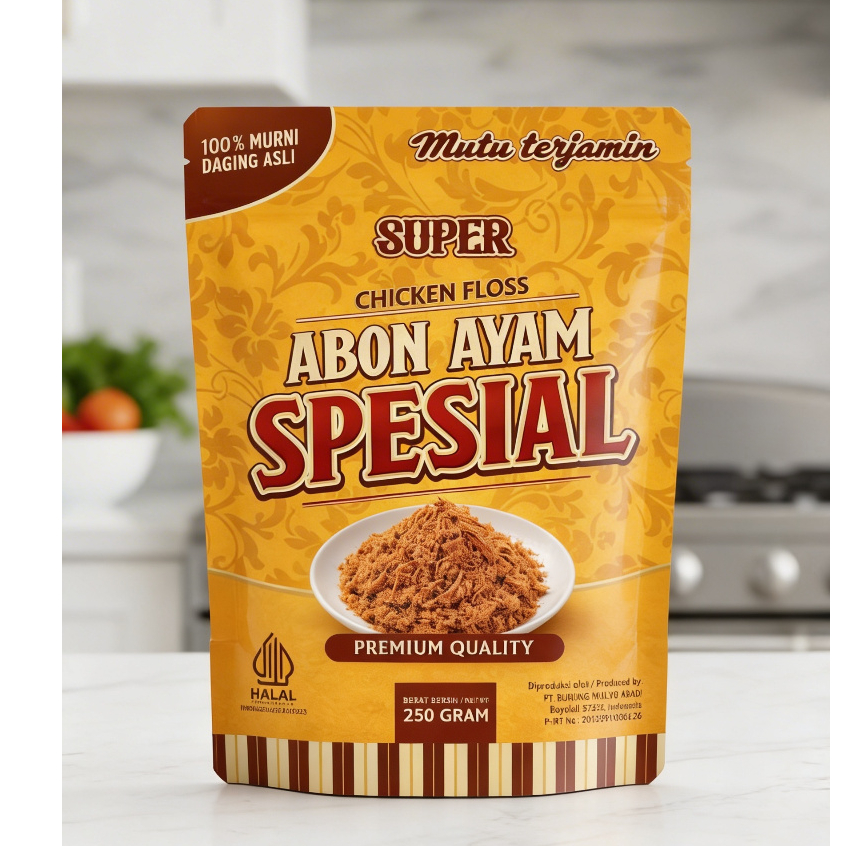 Abon Ayam Super SPESIAL 250 gram Non MSG | Kualitas PREMUIM | Boyolali | Abon Ayam Halal 100% Daging
