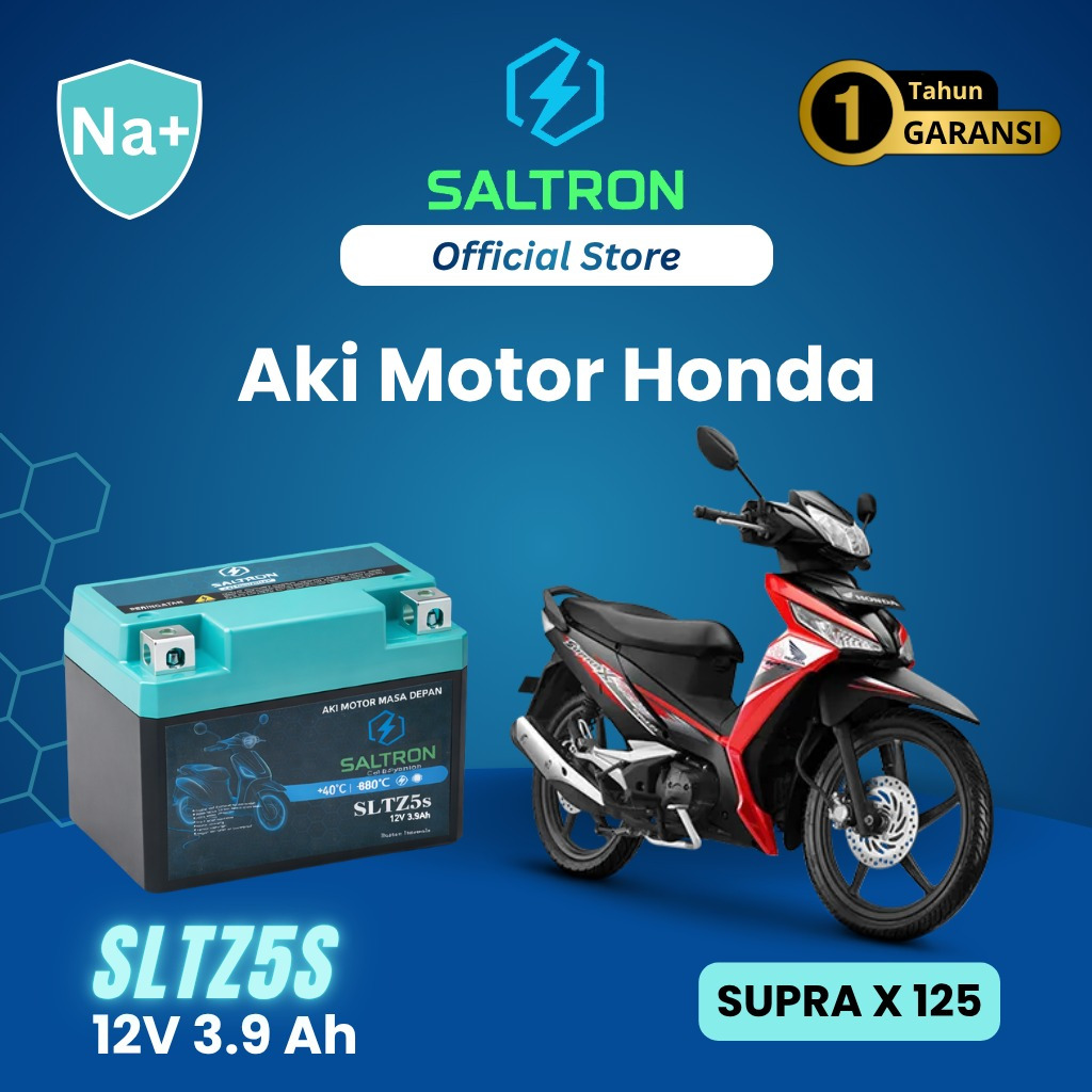 SALTRON BATTERY AKI MOTOR SUPRA X 125 AKI KERING 100% ORIGINAL