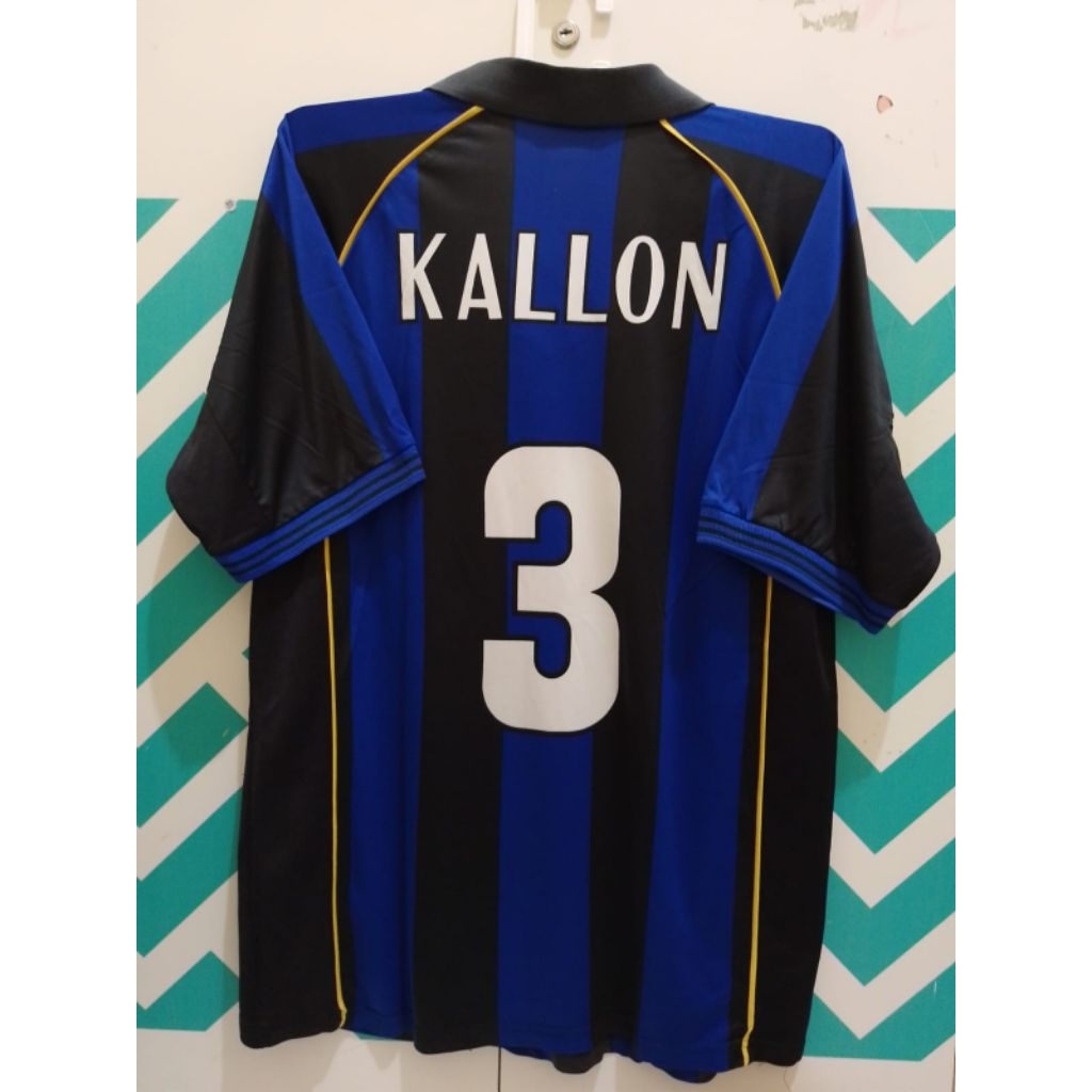 jersey baju bola retro neraZuri home kallon multisport