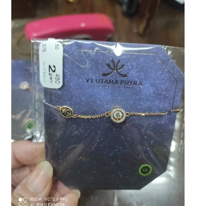 Kalung / gelang  YG MP 375 8k Dancing Stone YT Utama Putra x Igun Ivan Gunawan kadar 375