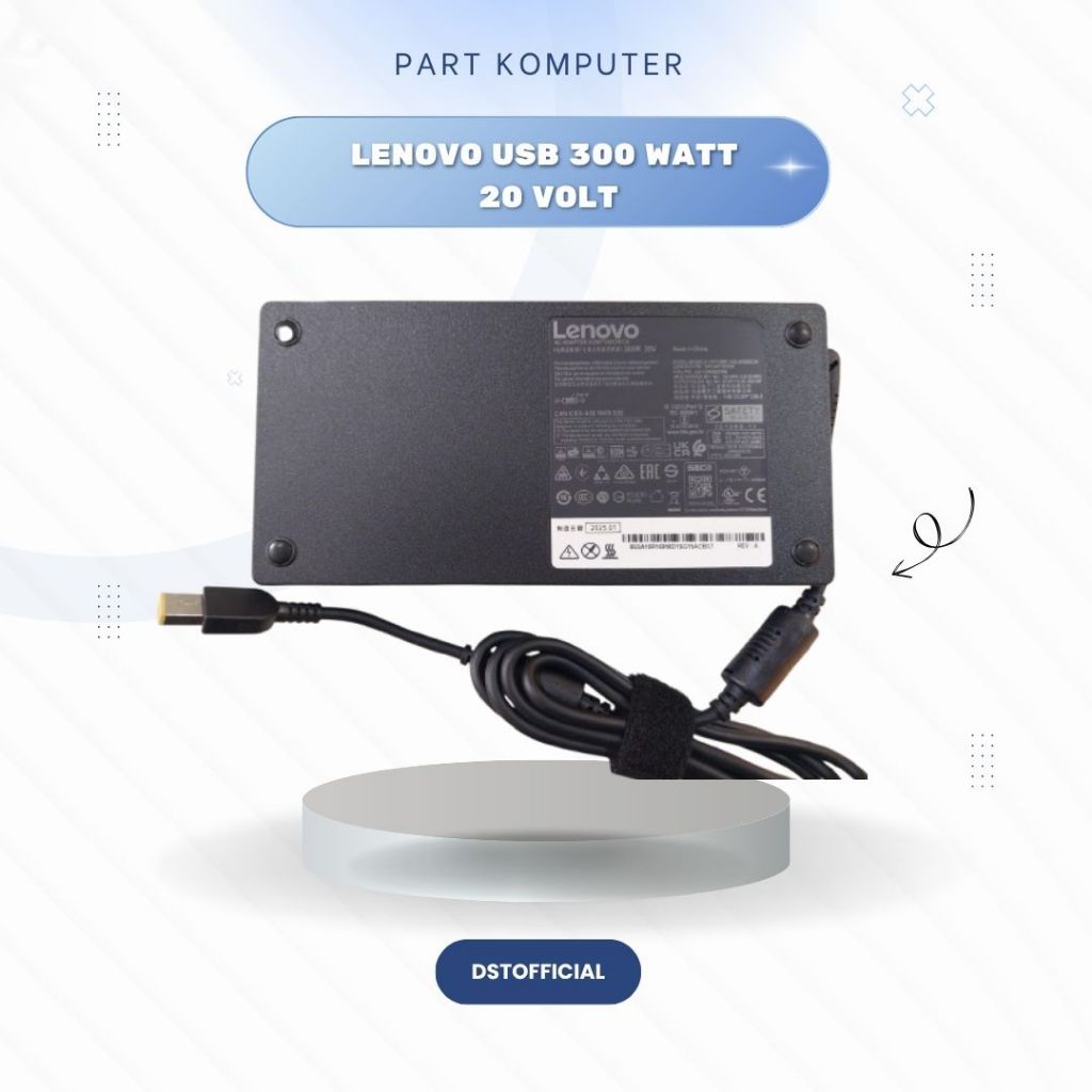 Adaptor Charger Laptop Lenovo Legion 5i Pro 300W terbaru
