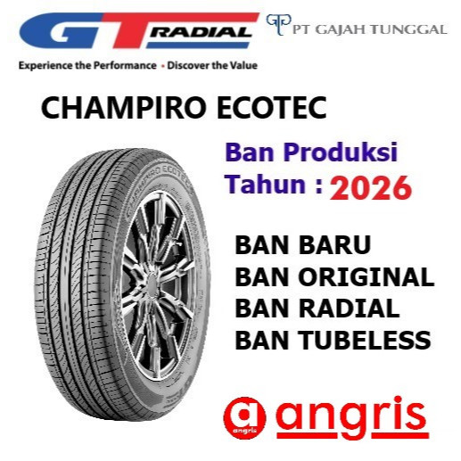 Ban GT Radial Champiro Ecotec 175 65 R14 Ban Baru radial Tubeless 175/65  Mobil  Toyota Sigra Ayla B