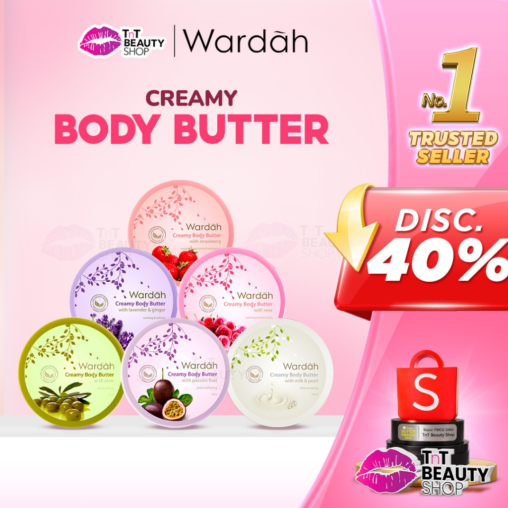 Wardah Creamy Body Butter Size 50 mL l Body Butter by WARDAH | TnT Beauty Shop