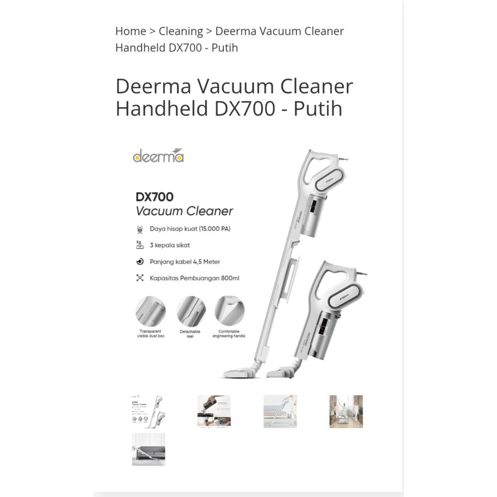 SALE  Deerma Vacuum Cleaner DX700