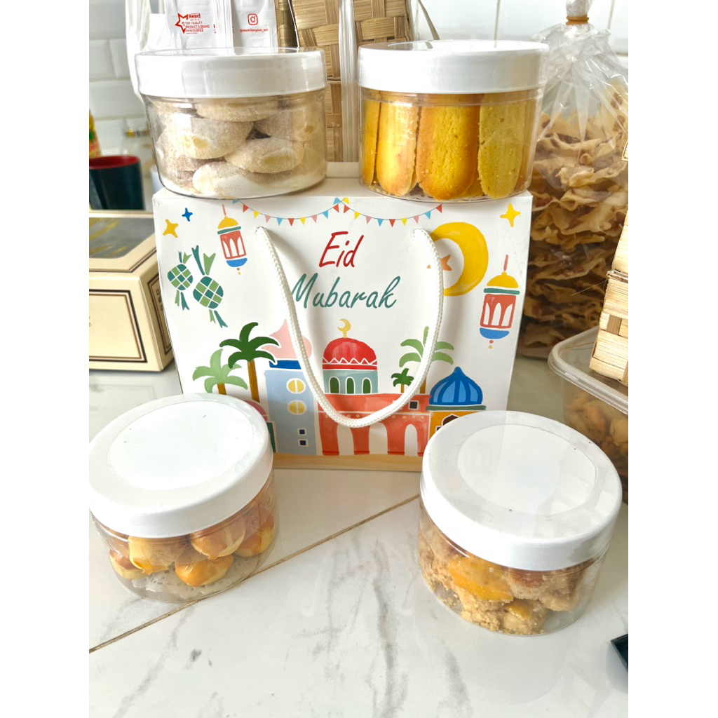 Hampers Lebaran Premium Eksklusif | Eid Mubarak Gift Set Kue Kering & Dessert Box Cantik | Parcel Id