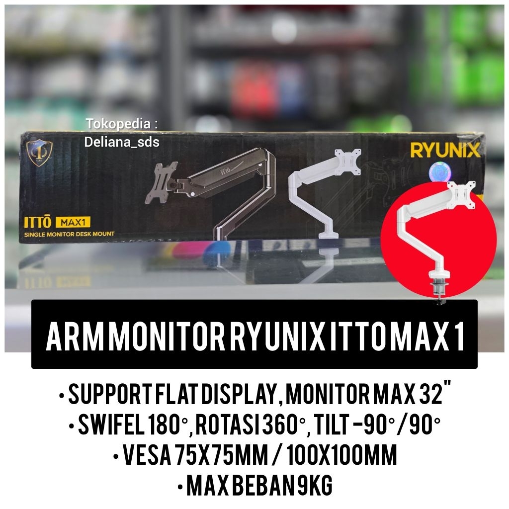 Bracket Monitor Ryunix Itto Max 1 Bracket Meja Monitor Ryunix Itto Max 1 Holder Monitor Ryunix Itto 
