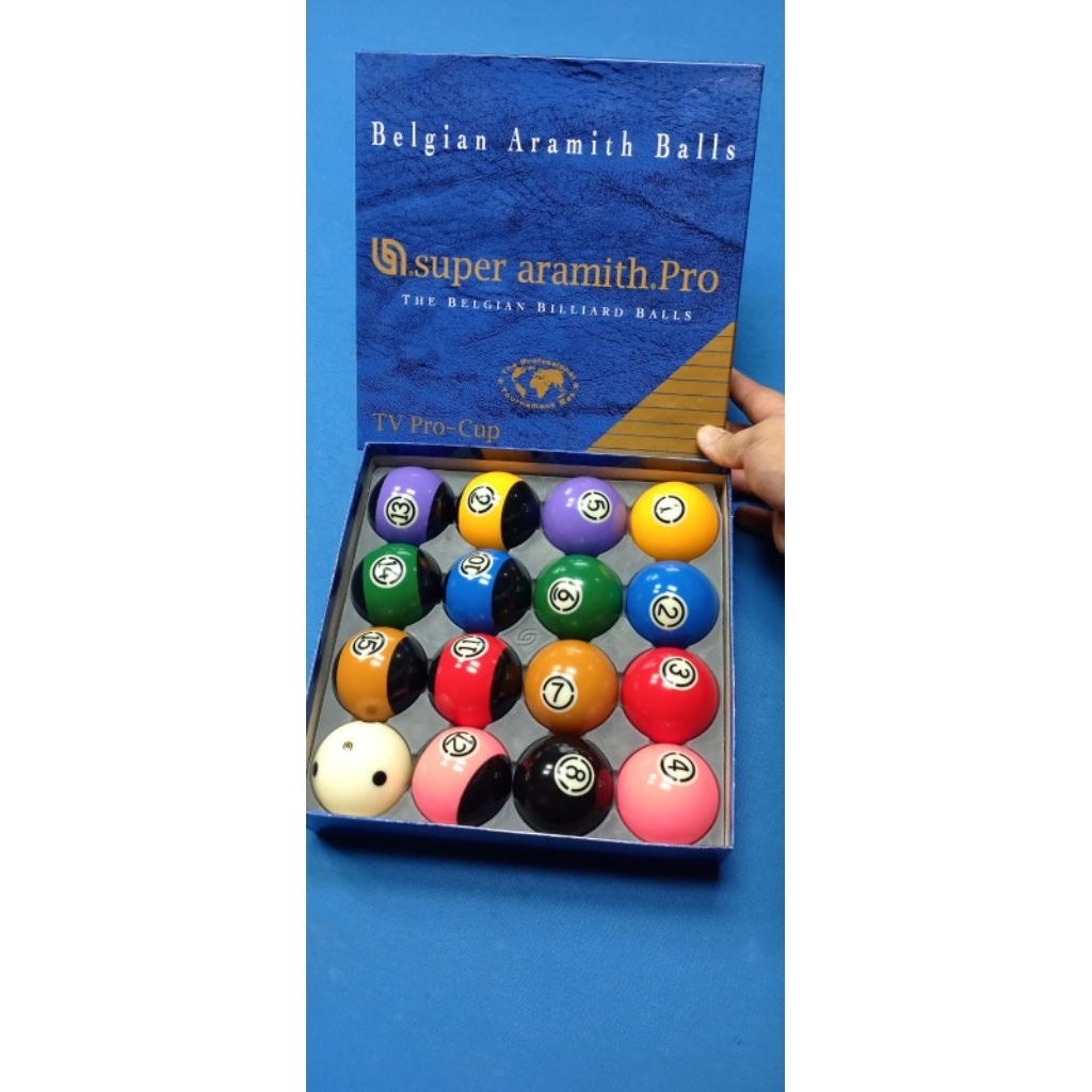 Bola billiard Aramith Black preloved tanpa box original