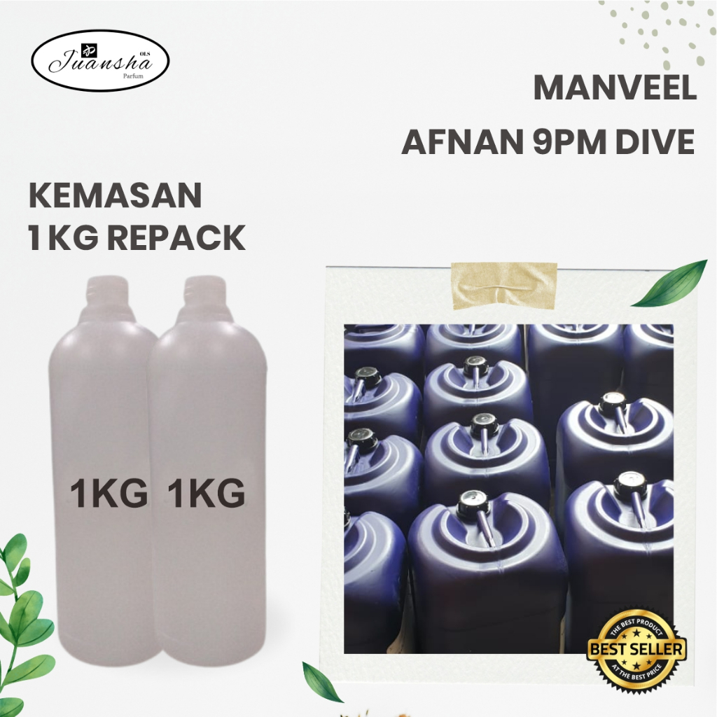BIBIT PARFUM MURNI AFNAN 9PM DIVE MANVEEL 1KG REPACK
