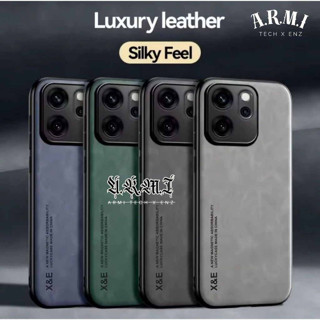 Case Oppo Reno 15 / Reno 15F 5G Leather Magnetic Suede Casing Tekstur Kulit Domba Halus Softcase Opp