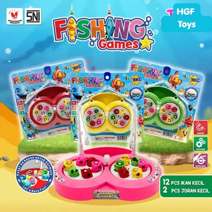 Mainan Pancingan Anak 2 Kolam – Fishing Game Ikan Magnet Edukatif & Seru