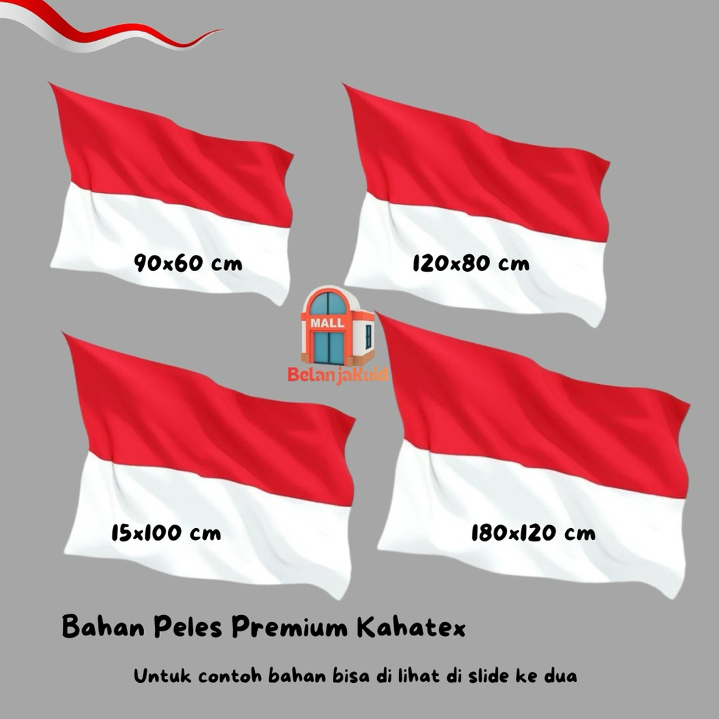Bendera Merah Putih Ukuran 120x80 | Bendera Indonesia | Merah Putih