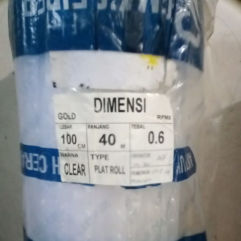 Fiber roll motif Dimensi warna clear (tutup pagar)