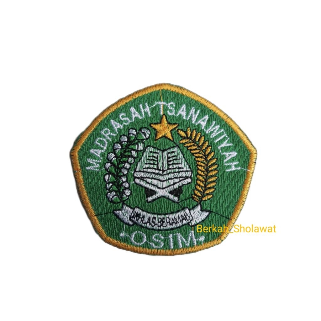 Badge madrasah tsanawiyah osim bordir logo MTS osim