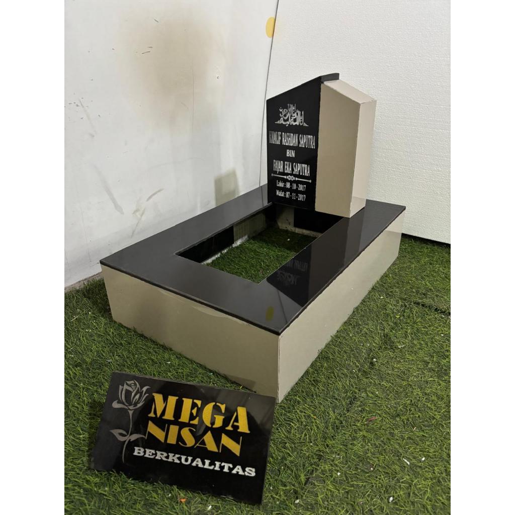 FULL MAKAM KOLABORASI BATU NISAN BAYI 1 TRAF/KIJING FULL BAYI/KUBURAN BAYI+PACKING KAYU