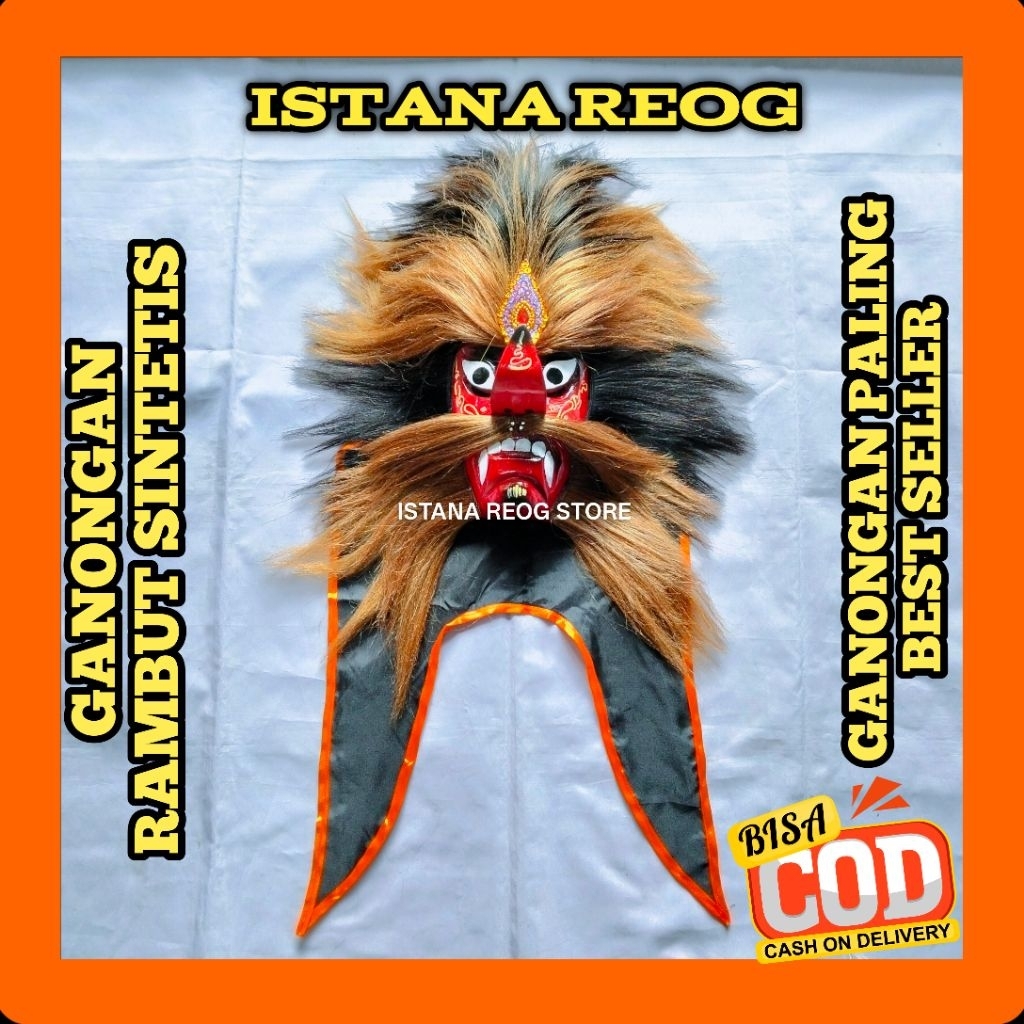 TOPENG GANONGAN / GANONGAN ANAK / GANONGAN RAMBUT SINTETIS / GANONGAN MURAH
