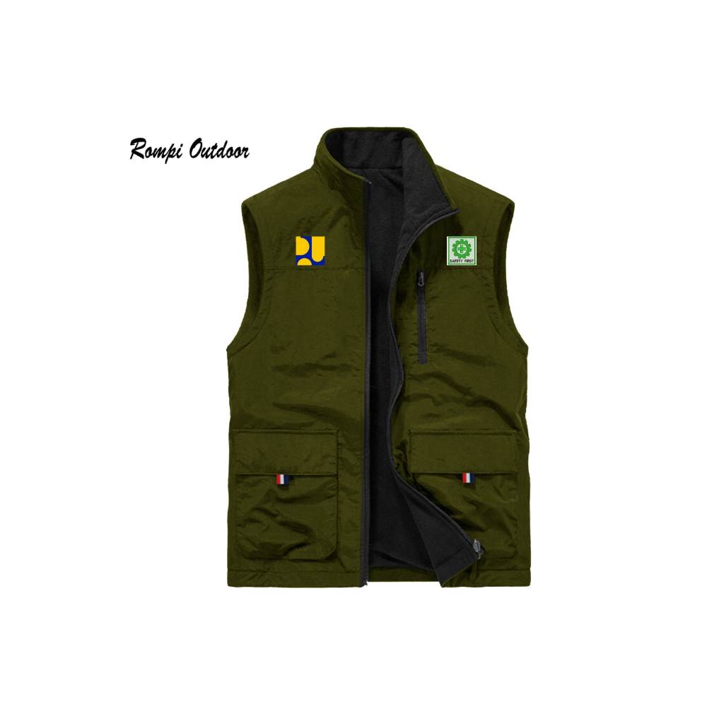 Jaket Rompi Pupr Terbaru - Rompi Kantong Parasut - Rompi Outdoor Safety Pupr Bisa Custom Sablon - Ro