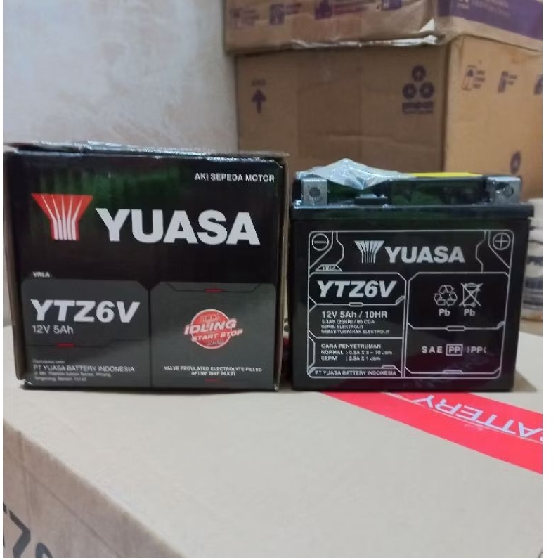 AKI BATERAI MOTOR YUASA KERING YTZ6V GTZ6V MTZ6S 12V 5AH VARIO NMAX NEW PCX ADV