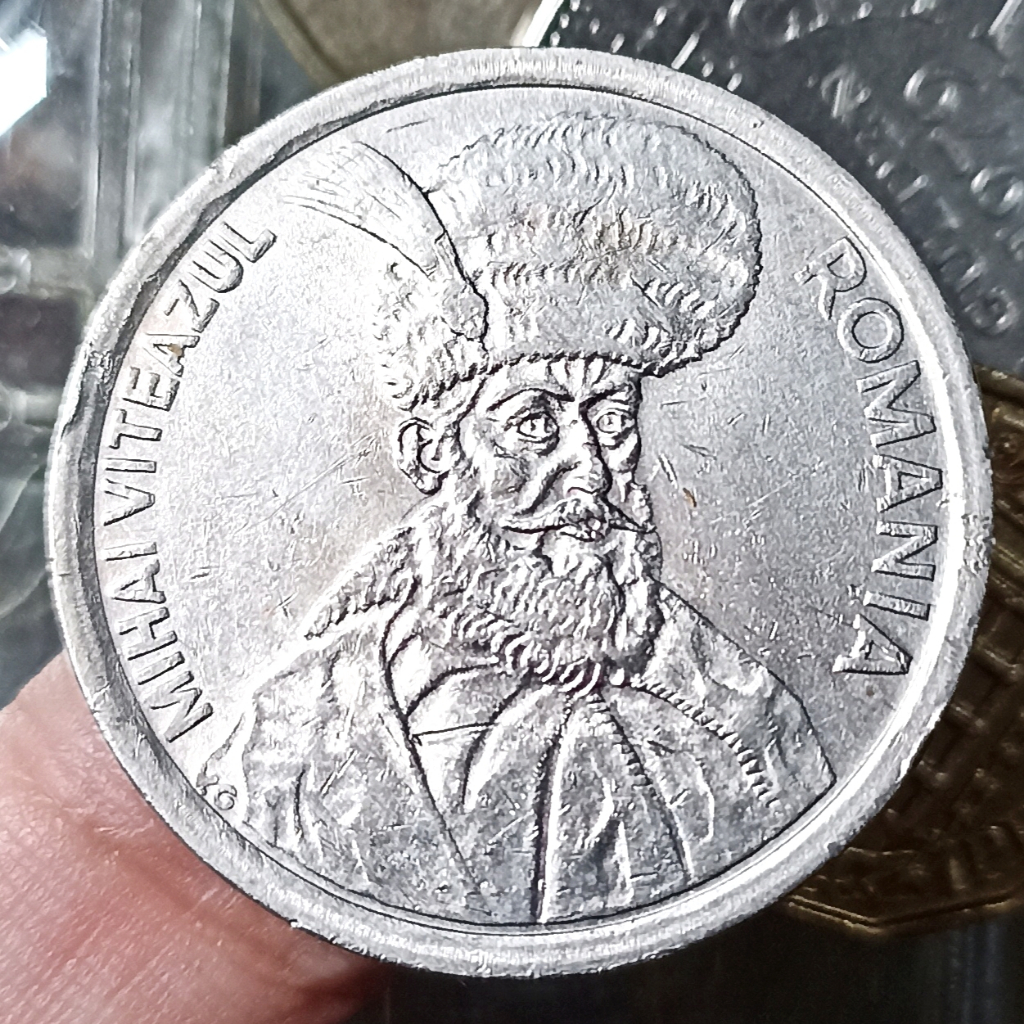 Koin Kuno Romania 100 Lei Bust of Michael the Brave