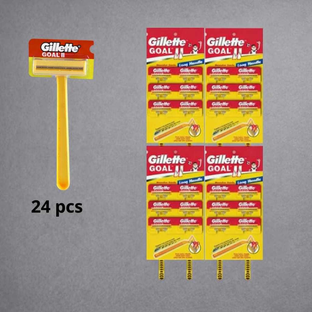 Pisau Cukur Gillette Goal Kuning 2 - Perlindungan Kulit, Cukur Bersih, 2 Mata Pisau