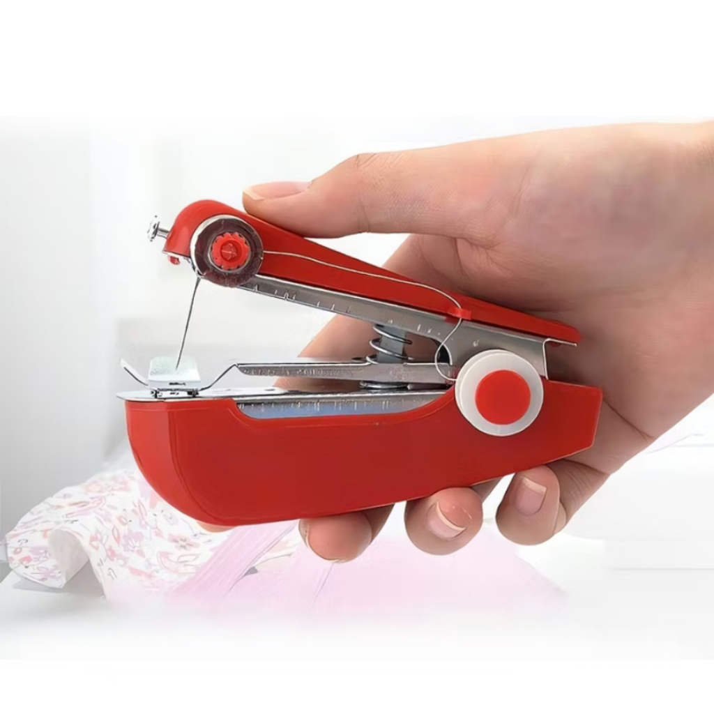 Mesin Jahit Mini Portable | Alat Jahit Tangan Tanpa Baterai Manual Praktis Ringan Staples Sewing