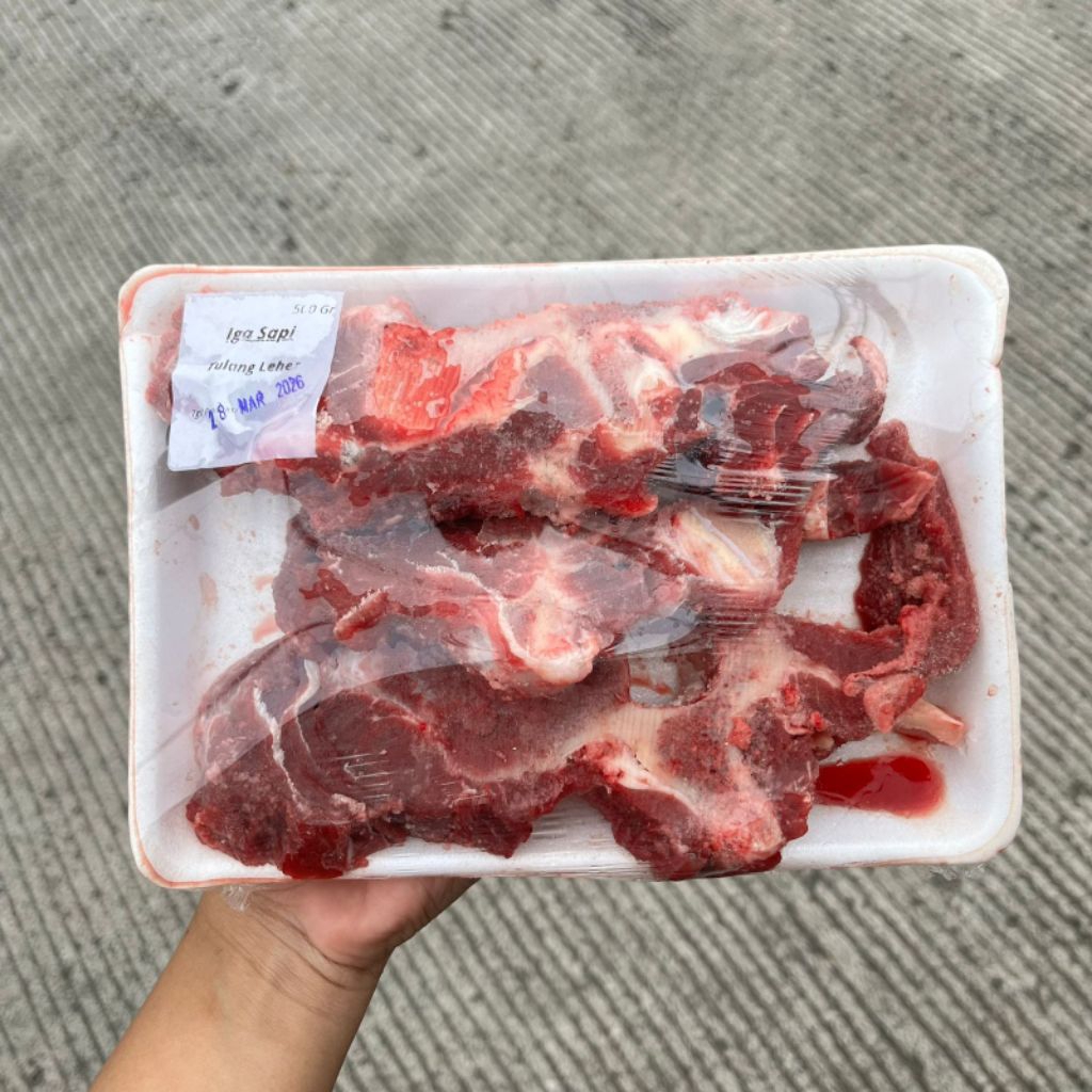 Tulang Iga gondrong / Tulang leher / Tulang SOP Sapi berat 500gr