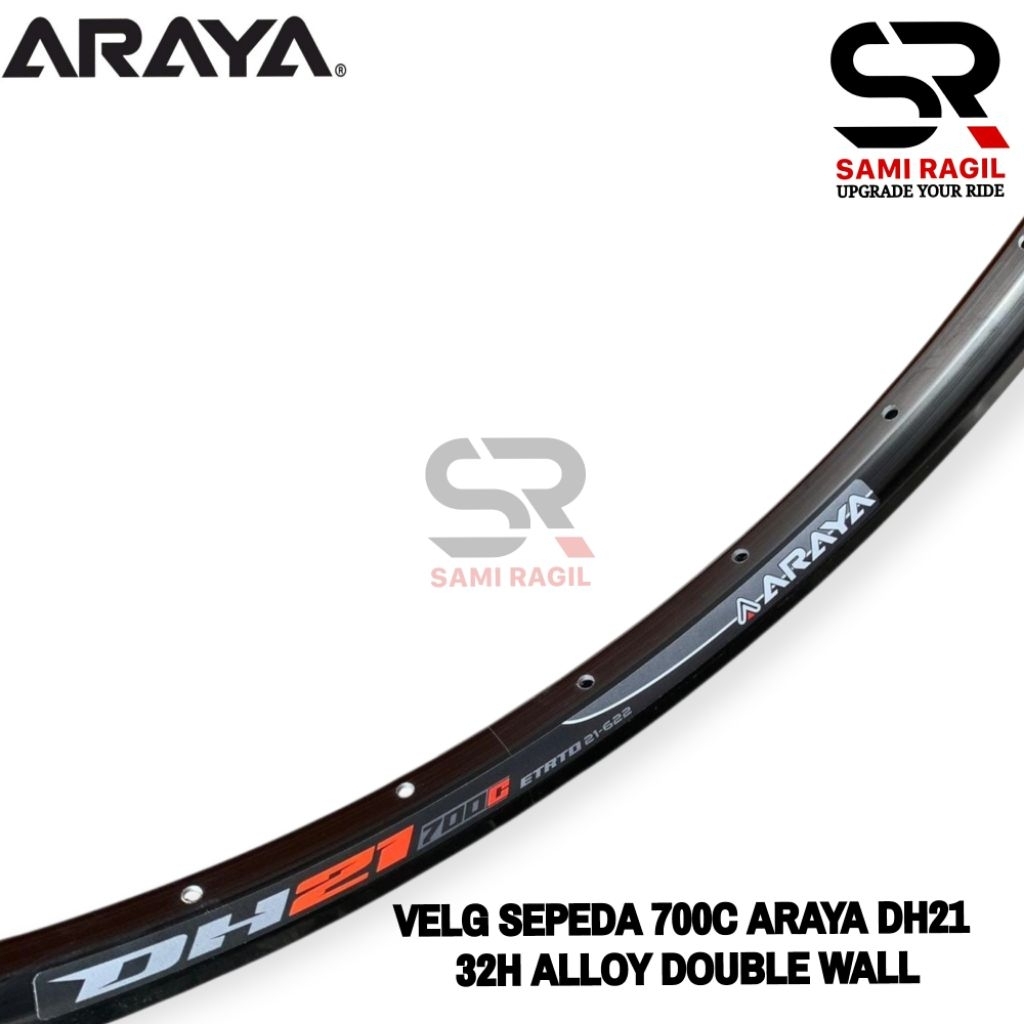 VELG SEPEDA 700C ARAYA DH21 29 RIM RIMS 32H LUBANG 32 H ALLOY DOUBLE WALL 700 C FIXIE GRAVEL BALAP R