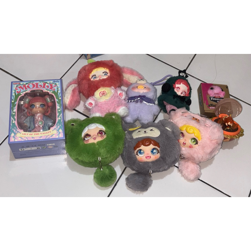 blindbox plush keychain keyring nommi v3 fruit apple popmart romantic ring pucky skullpanda winter s