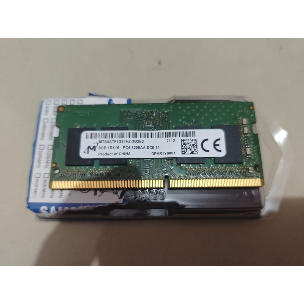 Ram Second Laptop DDR4 8GB 3200Mhz 2G2E2 merk MICRON