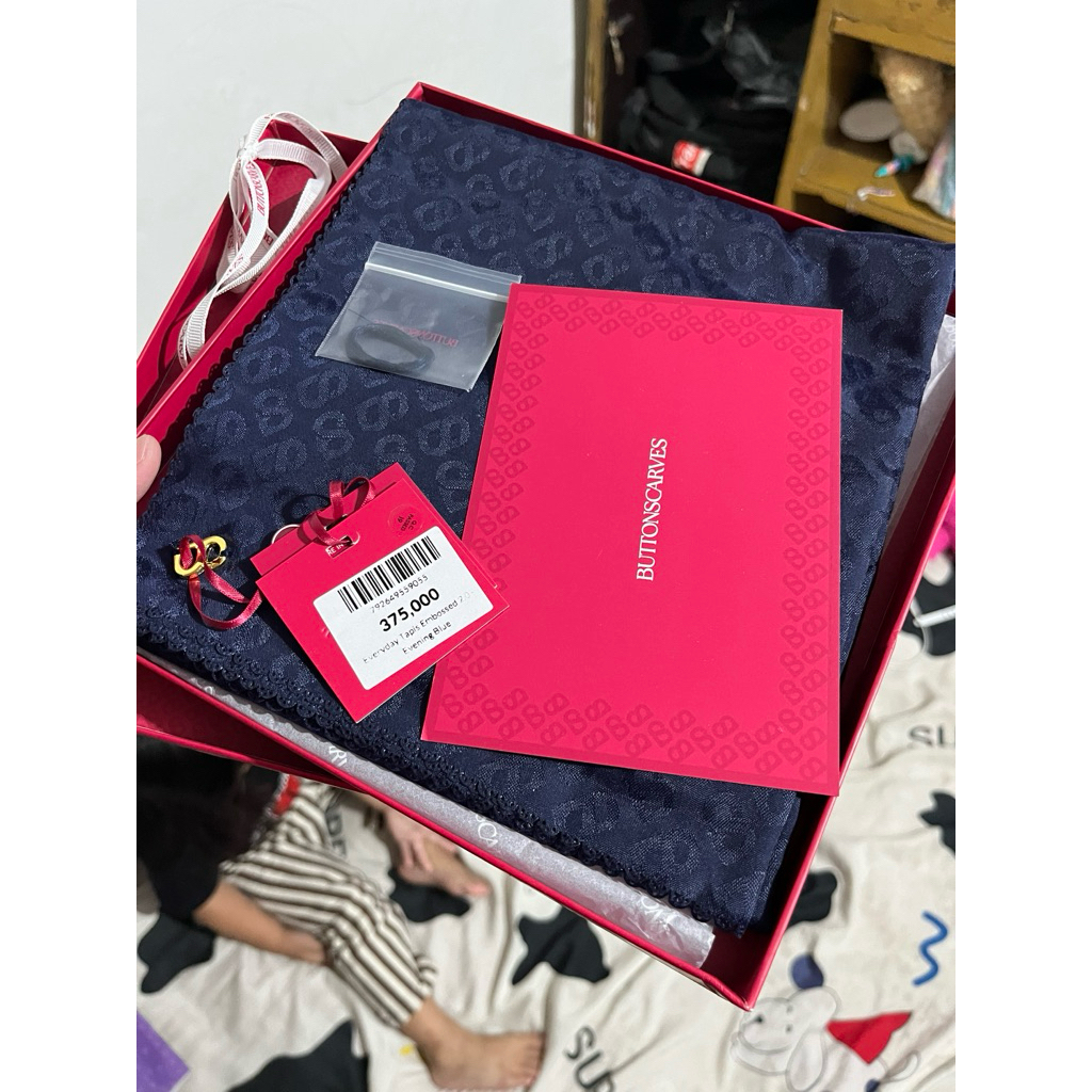 New BS Tapis Embossed Evening Blue  (navy pekat)