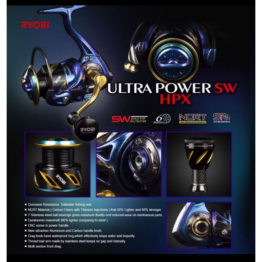 Reel RYOBI ULTRA POWER HPX  SW 500 HPX | 800 HPX | 1000 HPX