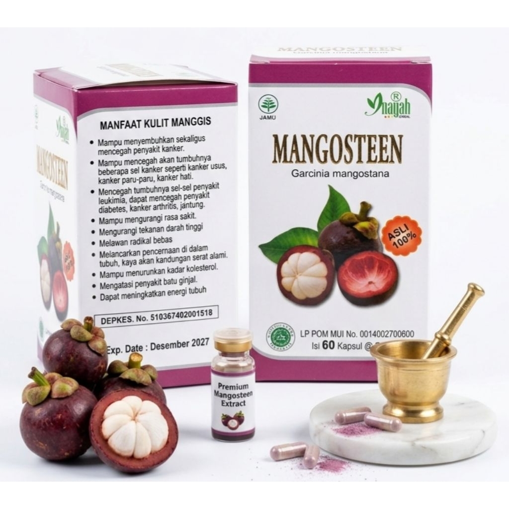 Mangosteen Kapsul Mengkudu Inayah isi 60