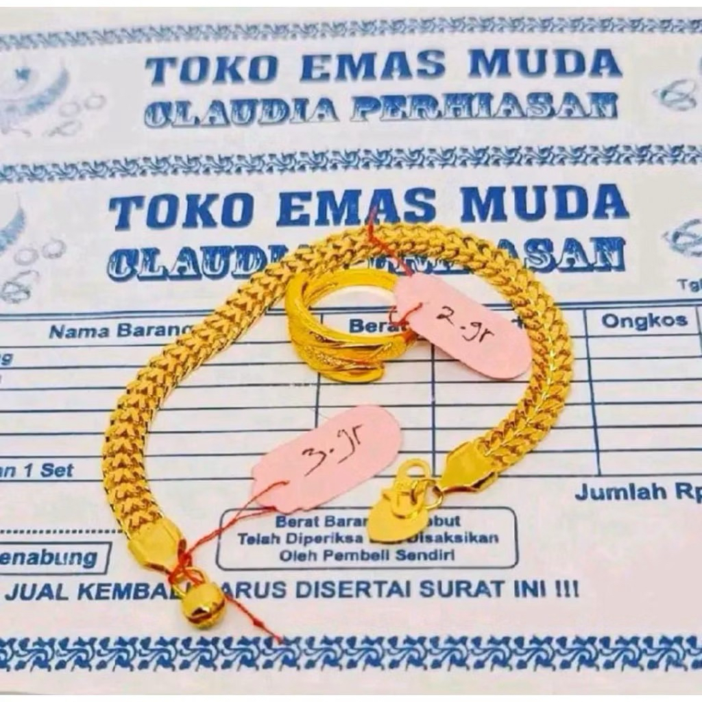 GELANG TIKAR FREE CINCIN EMAS MUDA DAPAT SURAT TOKOH