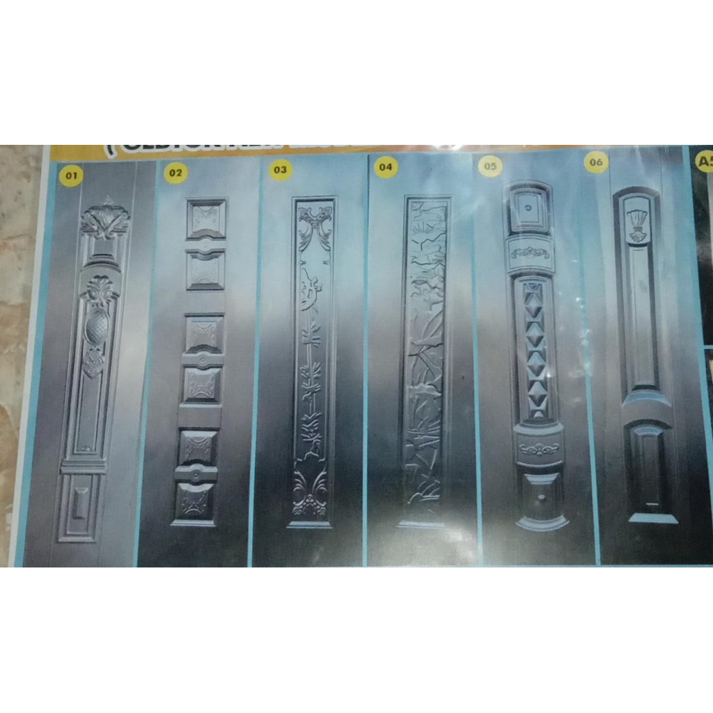 Plat Motif Pintu Rolling Door - Ukuran 50x200 Tebal 1mm