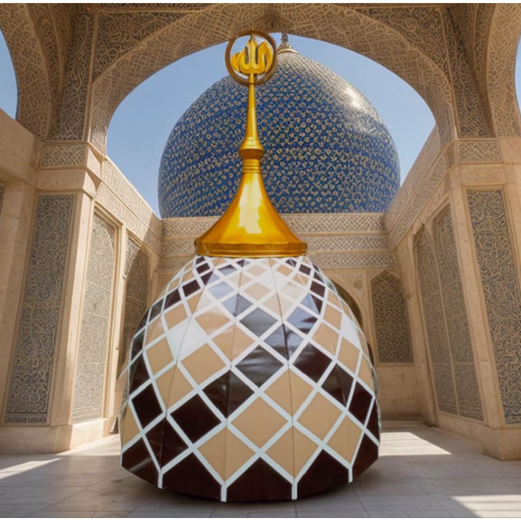 Kubah Masjid,Musholla Dekoratif ukuran tapak bawah 150 cm