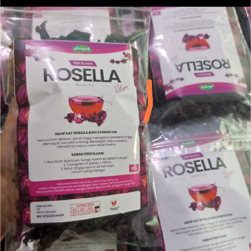 TEH BUNGA ROSELLA UNGU 100 GRAM / ROSELLA CURAH / REBUS /TEH BUNGA ROSELA UNGU 100gr
