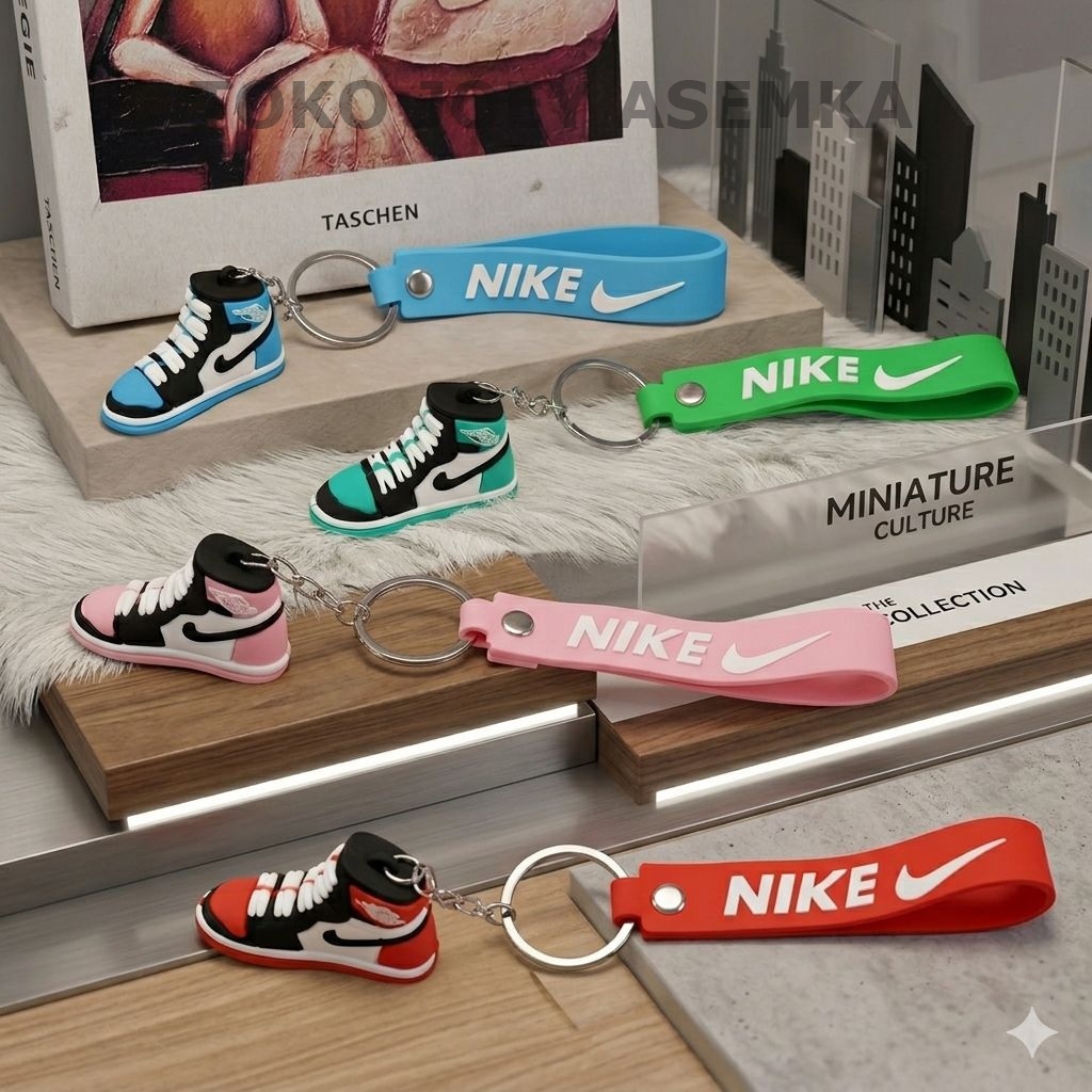 GANTUNGAN KUNCI SEPATU AIR BASKET JORDAN SNEAKERS GANCI KEYCHAIN OLAHRAGA BASKETBALL SPORT SHOES