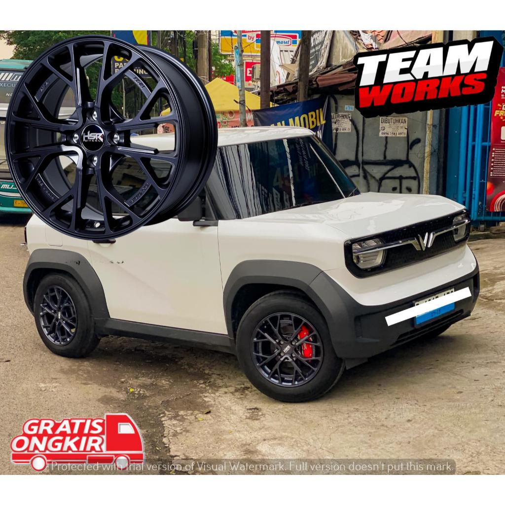 PAKETAN VELG PLUS BAN RING 15 MOBIL VINFAST HSR TYPE FE01 LEBAR 6,5 HOLE4X100 PELEK R15 IRIDIUM GREY