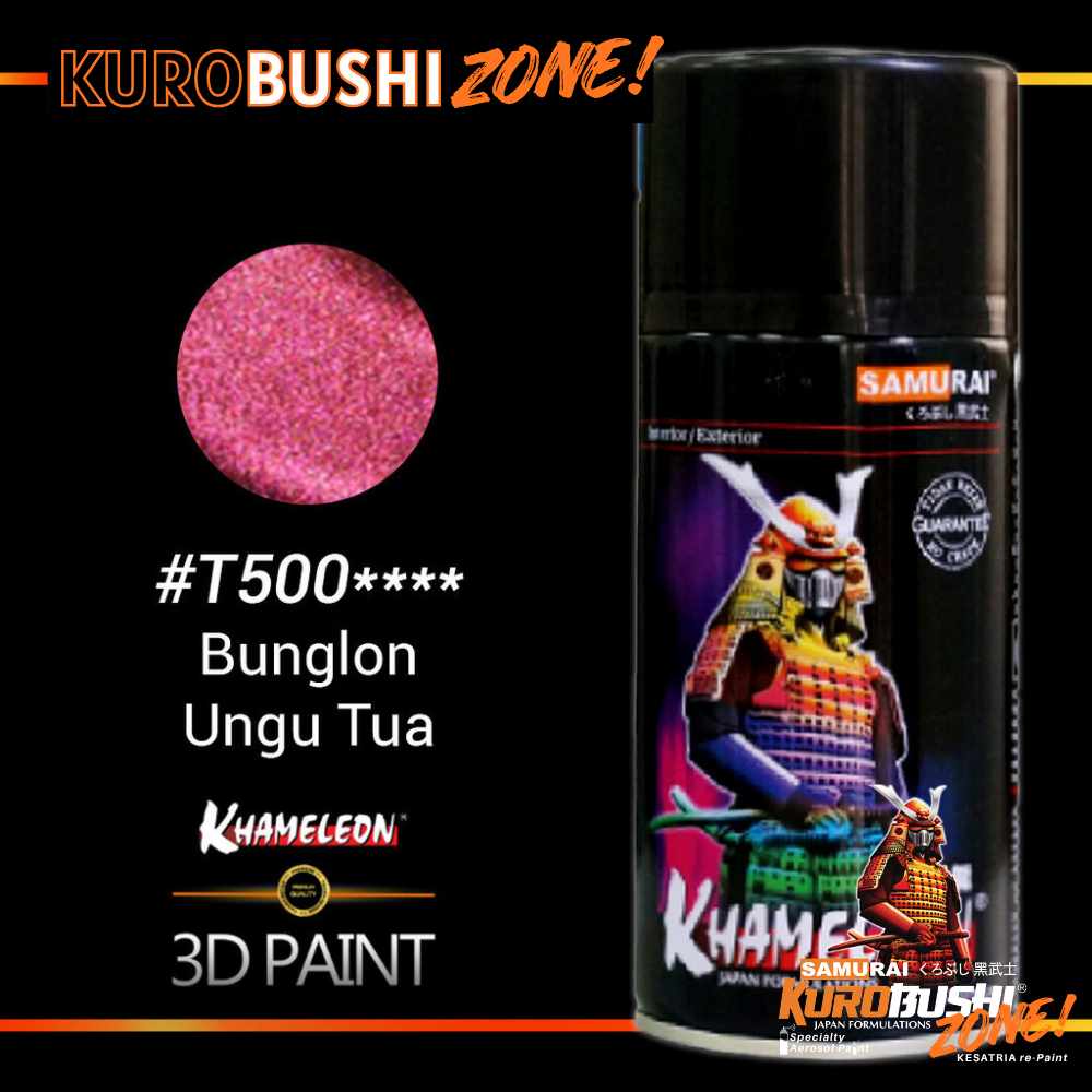 SAMURAI KUROBUSHI WARNA KHAMELEON DARK PURPLE T500**** / WARNA BUNGLON UNGU TUA 300ML